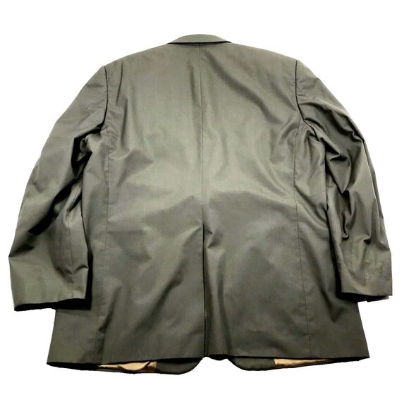 Brooks Brothers Vintage Sport Coat Canvas Cotton Khaki Green Gray 44 Blazer - Picture 5 of 14